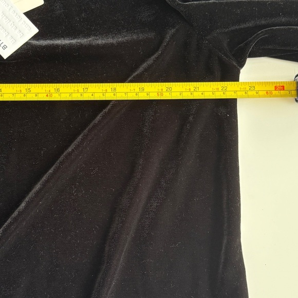 Anthropologie BTFL-life Velvet Velour Pullover Blouse Black Sz XL Dark Feminine - Picture 4 of 12